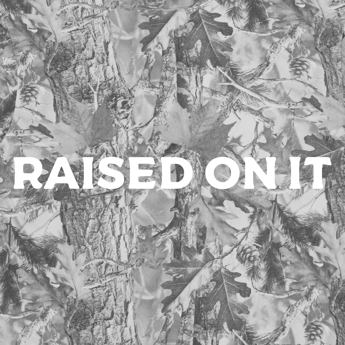 Grey Camo Logo Tee | Short Sleeve Heavy Weight Tee | Grey Wood Camo