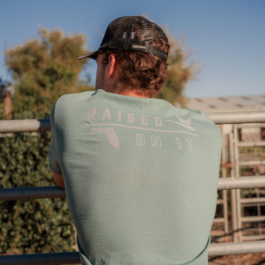 Florida Vintage Waterfowl Tee | Pine Green & Silver | Unisex Short-Sleeve Comfort Tee