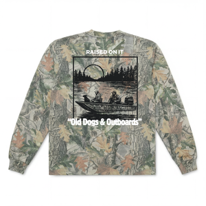 Old Dogs & Outboards | Long Sleeve Comfort Tee | Faded Camo