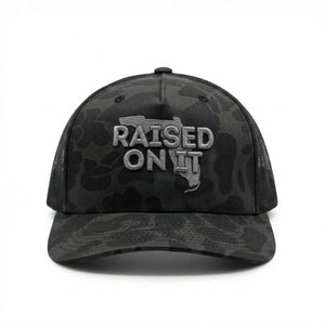 Raised On It | Florida Logo | Embroidered Trucker Hat