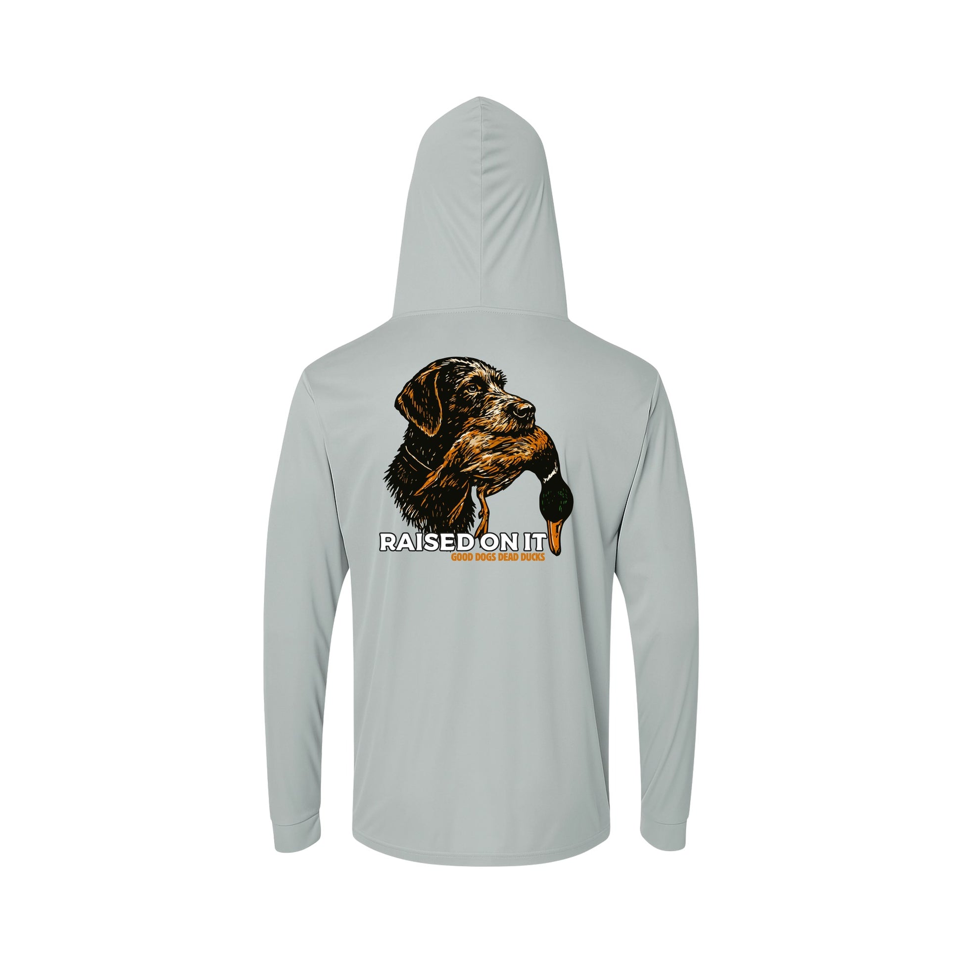 Good Dogs Dead Ducks | Long Sleeve Performance Hoodie | Steel Grey