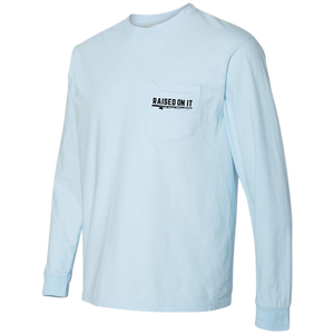 Angler's Outlook | Sky Blue | Unisex Long-Sleeve Comfort Tee with Pocket