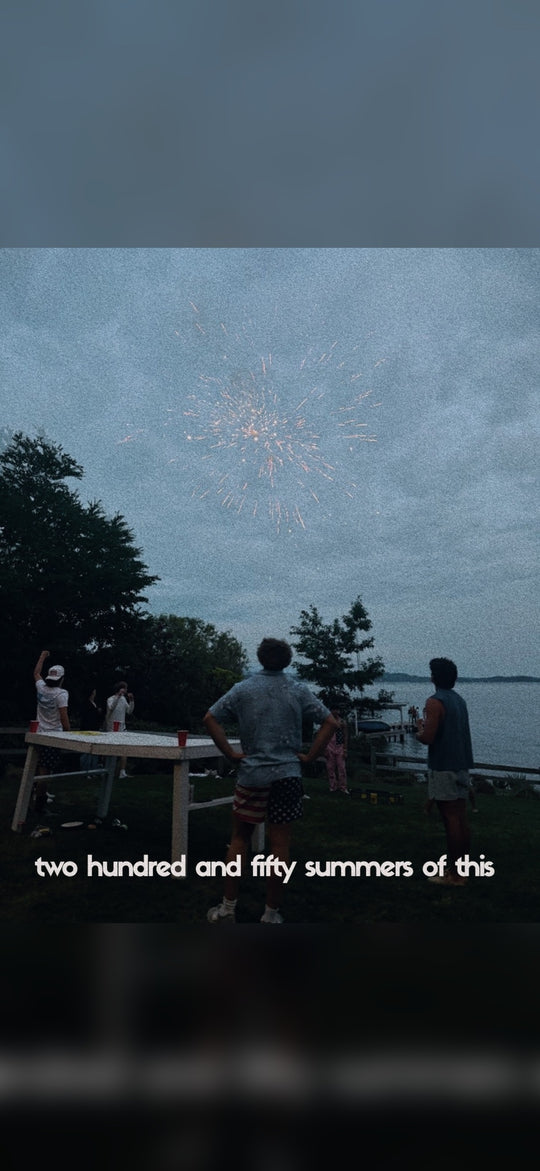 Free vintage Americana phone wallpaper — Backyard fireworks